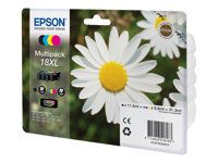 Epson 18XL Multipack - 4-balení - XL - cerná, žlutá, azurová, purpurová - originální - blistr s akustickým / elektromagnetickým alarmem - inkoustová cartridge (balení 30) - pro Expression Home XP-212, 215, 225, 312, 315, 322, 325, 412, 415, 422, 425