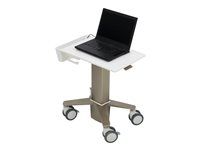 Vozík - Slim - pro notebook (počítač) - hliník, vysoce kvalitní plast, pozinkovaná ocel - bílá, teplá šedá - velikost obrazovky: až do 17,3"