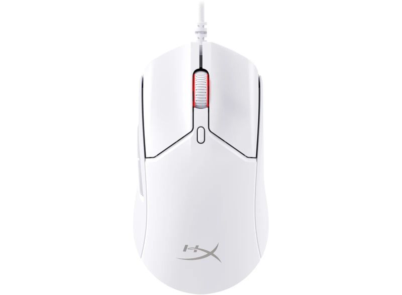HyperX Pulsefire Haste 2/Herní/Optická/Pro praváky/26 000 DPI/Drátové USB-A/Bílá