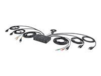 Remote Push Button/Hotkey Switching (C2-DH46-UA2-CBL-KVM) - Přepínač KVM / audio / USB - kompaktní - 2 x KVM / zvuk / USB - 1 místní uživatel - desktop