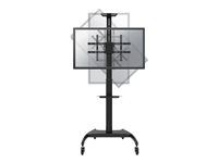 Vozík - pro plochý panel / AV zařízení - černá - velikost obrazovky: 37"-70"