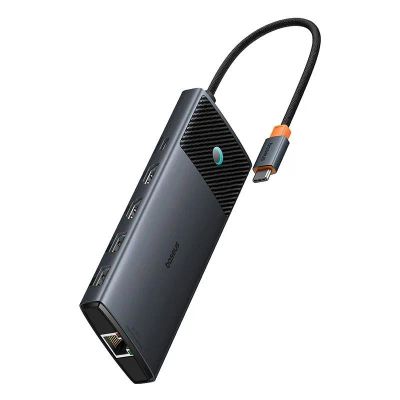 Baseus Metal Gleam II Series 10v1 USB-C HUB Dokovací Stanice Cosmic Black