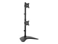 Supports Monitors 13" to 27" - Adjustable - Computer Monitor Stand for Double Stacked VESA Monitors - Black (ARMBARDUOV) - Stojan - pro 2 monitory - vysoce odolná ocel - černá - velikost obrazovky: 13"-27" - stolní stojan - pro P/N: ACCSMNT, DK30A2DH, DK30C2DAGPD, DK30C2HAGPD, TB3DK2DPM2, TB3DK2DPPD, USB3SDOCKDD