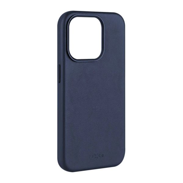 FIXED MagLeather kožený kryt iPhone 15PM modrý