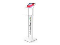 Upevňovací komponent (zásobník) - nízký profil - pro printer - vysoce kvalitní hliník - bílá - upevnitelné na stojan - pro Compulocks BrandMe VESA Brandable Floor Stand For Tablets White, Space BrandMe Floor Stand