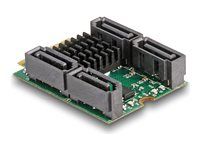 Converter M.2 Key B+M male to 4 x SATA m