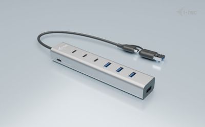 i-tec USB-C/USB-A Charging Metal HUB 7 Port (3x USB-C, 4x USB-A)