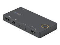 2 Port HDMI KVM Switch (SV221HUC4K) - Přepínač KVM / audio - 2 x KVM / zvuk - desktop