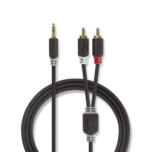 Kabel Jack 3,5mm stereo/2x Cinch 10m NEDIS CABW22200AT100