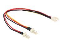 Rozdělovač napájení ventilátoru - Molex 3 kolíčky (M) do Molex 3 kolíčky (F) - 22 cm