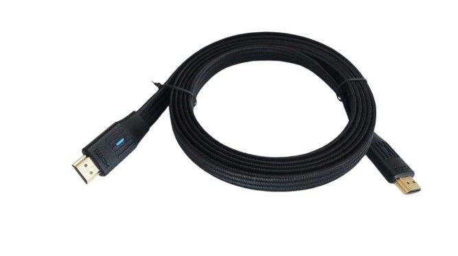 TB HDMI kabel 2v1 flat, černý, 2m