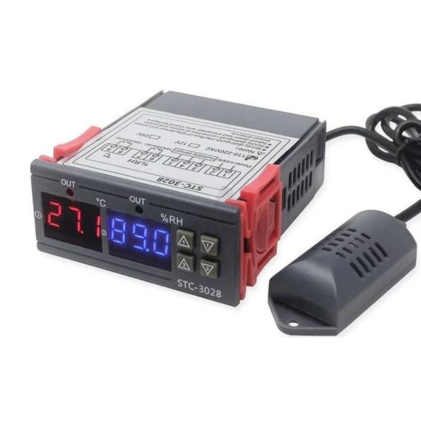 Digitální termostat a hygrostat STC-3028, napájení 230VAC
