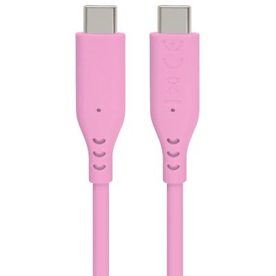 PremiumCord silikonový USB-C 60W, růžový, 1.5m