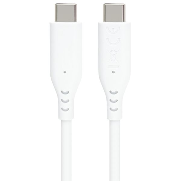 PremiumCord silikonový USB-C 60W, bílý, 1.5m