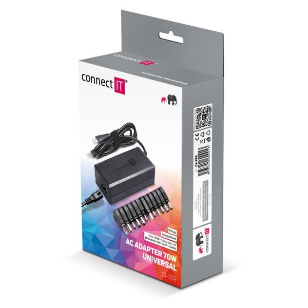 CONNECT IT CI-132, Adaptér pro notebooky 70W