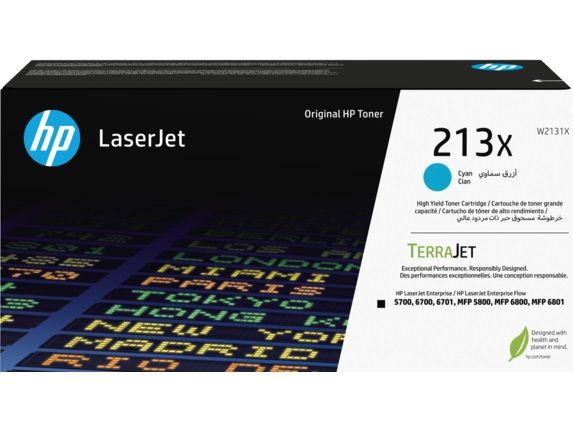 HP W2131X, cyan toner. kazeta HP LaserJet 213X