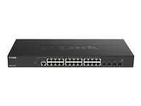 Přepínač - inteligentní - 24 x 10GBase-T + 4 x 25 Gigabit SFP28 - Lze montovat do rozvaděče