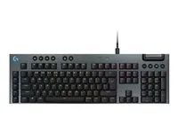 Klávesnice - podsvícení - USB - QWERTY - US mezinárodní - klávesový spínač: GL Tactile - černá