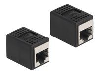 Síťový propojovací kabel - RJ-45 (F) do RJ-45 (F) - STP - CAT 6a - černá