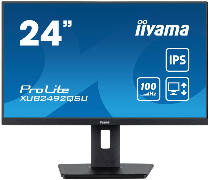 iiyama ProLite/XUB2492QSU-B1/23,8"/IPS/QHD/100Hz/0,5ms/Black/3R