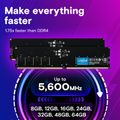 CRUCIAL RAM 16GB (1x16GB), DDR5, 5600MHz, CL46