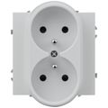Dvojitá zásuvka DPM MOXY MOX1029W, bílá