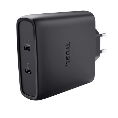 Trust maxo 100W 2P usb-c gan charger blk