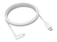 Kabel Lightning - USB-C s piny (male) rovné do Lightning s piny (male) pravoúhlý - 1.83 m - bílá - pro Compulocks iPad 10, Space 360, Space AV Capsule iPad 10, Space Swing Arm iPad 10