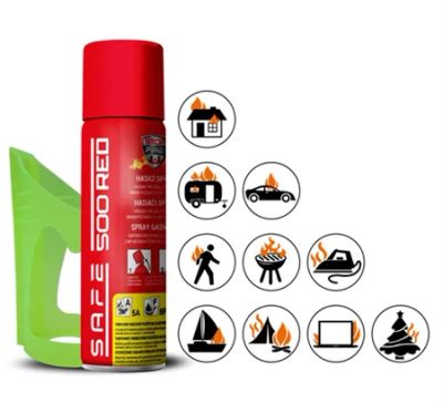 Hasicí sprej SAFE 500 RED 500 ml pěny + držák 50F