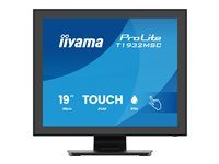 iiyama ProLite T1932MSC-B2S - LCD monitor - 19" (14.7" zobrazitelný) - dotykový displej - 1280 x 1024 - IPS - 250 cd/m² - 1000:1 - 14 ms - HDMI, VGA, DisplayPort - reproduktory - matná cern