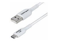 USB kabel - USB (M) do USB-C (M) - USB 2.0 - 3 A - 2 m - neobsahuje halogen, pasivní, nabíjení a synchronizace, USB Fast Charge (15W) - bílá