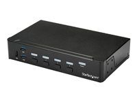 HDMI KVM Switch - 1080p - USB 3.0 & Audio Support - KVM Video Switch (SV431HDU3A2) - Přepínač KVM / USB - 4 x KVM / zvuk / USB + 3 x SuperSpeed USB - 1 místní uživatel - Lze montovat do rozvaděče - AC 120/230 V / DC 9 - 12 V - pro P/N: SV431RACK
