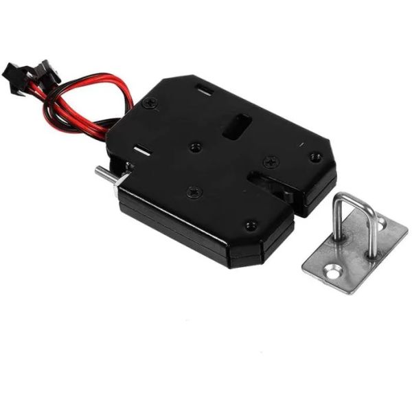 Elektrický zámek XG-07C 12VDC 1,8A černý s ovládacím kontaktem