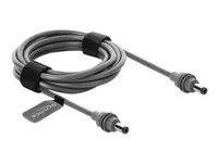 Delock - Elektrický kabel - DC jack 5.5 mm x 2.1 mm (M) do DC jack 5.5 mm x 2.1 mm (M) - 20 V - 5 A - 2 m - šedá