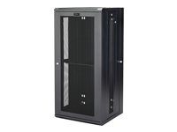 Startech 26U 19" Wall Mount Network Cabinet, 16" Deep Hinged Locking IT Network Switch Depth Enclosure, Assembled Vented Computer Equipment Data Rack with Shelf & Flexible Side Panels - 26U Vented Cabinet (RK2620WALHM) - Rozvadecová skrín - montáž na stenu - cerná - 26U