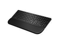 Klávesnice - duálním režimu, 3-zónovém uspořádání, vícedotyková zařízení, nízký profil stisku kláves - full size - bezdrátový - Bluetooth, 2.4 GHz - česká/slovenská - černá