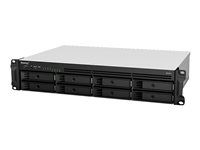 Server NAS - 8 zásuvky - k upevnění na regál - SATA 6Gb/s - RAID 0, 1, 5, 6, 10, JBOD, 5 blesk.záloha, rezervní disk 6 hot spare, 10 hot spare, 1 náhradní jednotka - RAM 4 GB - Gigabit Ethernet - iSCSI podpora - 2U