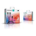 CONNECT IT Wirez 3v1, kabel USB 2.0/Ligh+mUSB+C