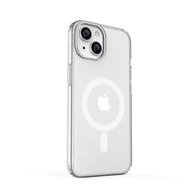 ER POWER Silikonový kryt CARNEVAL SNAP pro iPhone 14 s MagSafe - bílá