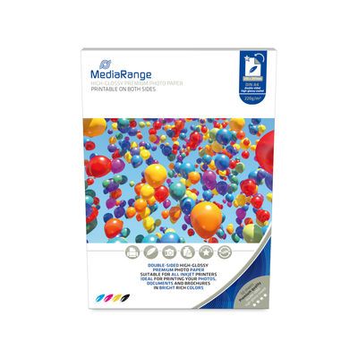 MEDIARANGE Fotopapír, lesklý, 220 g/m2, A4, 50ks