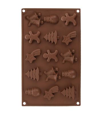 Forma na pečení vánočního cukroví ORION 29x17x1,5 cm hnědá