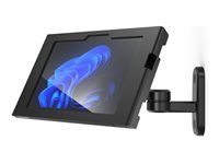 Compulocks Surface GO 1-4 Gen Apex Enclosure Swing Wall Mount - Montážní sada (kryt) - odkrytá prední/zadní kamera a senzory - pro tablet - houpacka - uzamykatelný - kovový rám - cerná - velikost obrazovky: 12.4" - montáž na stenu - pro Microsoft Surface Go