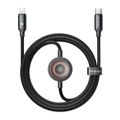 Kabel MCDODO CA-5680 USB-C /Lightning 1,5m Black + nabíječka pro Apple Watch