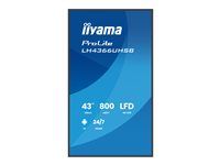 iiyama ProLite LH4366UHSB-B1AG - 42.5" Třída úhlopříčky (43" zobrazitelný) displej LCD plochý panel - digital signage - s vestavěný přehrávač médií SoC - Android - 4K UHD (2160p) 3840 x 2160 - černý rám s matným povrchem