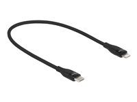 Kabel Lightning - 24 pin USB-C s piny (male) do Lightning s piny (male) - 50 cm - černá - podpora Power Delivery
