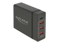 Síťový adaptér - AC 100-240 V - 60 Watt - výstupní konektory: 4 - černá