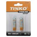 Baterie lithiová AAA R03 1,5V/1200mAh TINKO  2ks