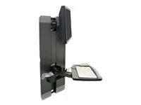 Montážní sada (montáž na zeď, rameno klávesnice, opěrka zápěstí, mouse pouch, panel vertical lift) - pro LCD displej / PC vybavení - pokoj pro pacienty - ocel - černá - velikost obrazovky: 24" - montáž na stěnu