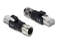 M12 Adapter X-coded 8 pin female to RJ45