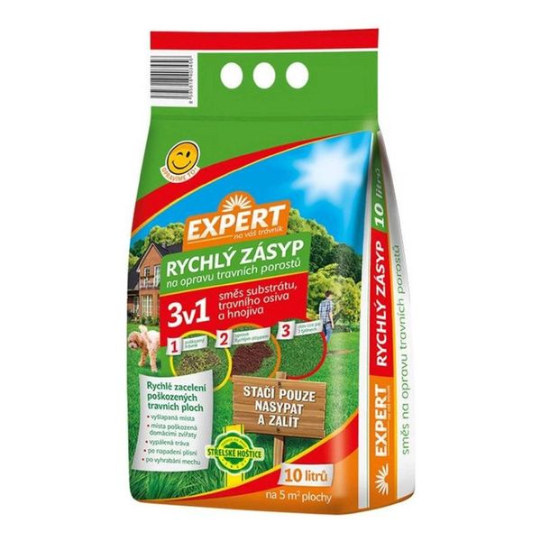 Trávní směs FORESTINA Expert Rychlý zásyp 3v1 10l